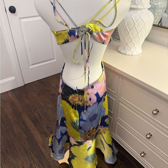 Silvia Tcherassi Analissa Floral-Print Cutout Dress size Medium-P16 - Picture 6 of 10